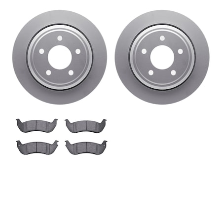 Dynamic Friction Co 4502-99070, Geospec Rotors with 5000 Advanced Brake Pads, Silver 4502-99070
